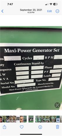 MAXI Power Generator Set 120/208V 75KW
